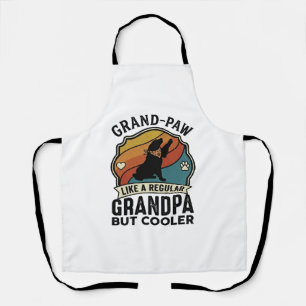Grand Paw Grandpa Dog Retro Sunset Bandana_1 Apron