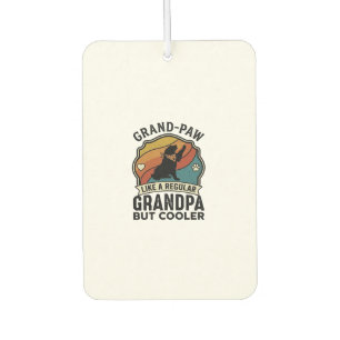 Grand Paw Grandpa Dog Retro Sunset Bandana_1 Car Air Freshener