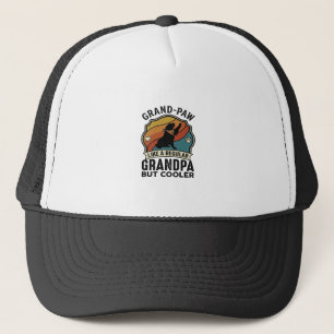 Grand Paw Grandpa Dog Retro Sunset Bandana_1 Trucker Hat