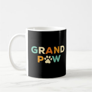 Grand Paw Mens Retro Dog  Grandpaw Grandpa  Coffee Mug