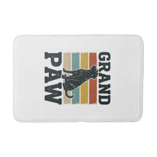Grand Paw Vintage Dog Grandpa Shirt Design_1 Bath Mat