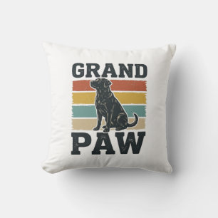Grand Paw Vintage Dog Grandpa Shirt Design_1 Cushion
