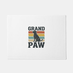 Grand Paw Vintage Dog Grandpa Shirt Design_1 Doormat