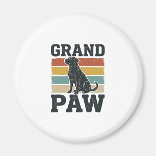 Grand Paw Vintage Dog Grandpa Shirt Design_1 Magnet
