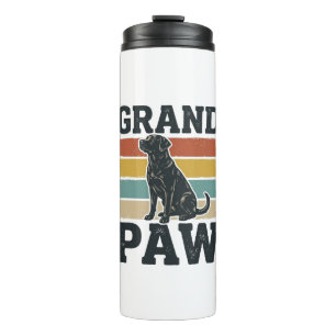 Grand Paw Vintage Dog Grandpa Shirt Design_1 Thermal Tumbler