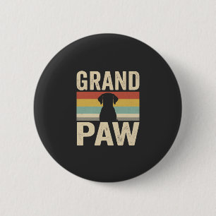 Grand Paw Vintage Dog Retro 6 Cm Round Badge