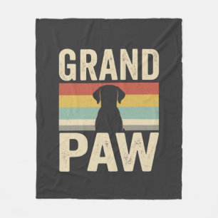 Grand Paw Vintage Dog Retro Fleece Blanket
