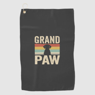 Grand Paw Vintage Dog Retro Golf Towel