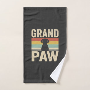 Grand Paw Vintage Dog Retro Hand Towel
