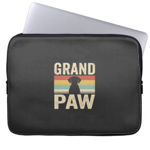 Grand Paw Vintage Dog Retro Laptop Sleeve