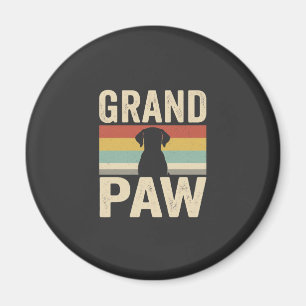 Grand Paw Vintage Dog Retro Magnet
