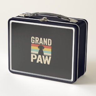 Grand Paw Vintage Dog Retro Metal Lunch Box