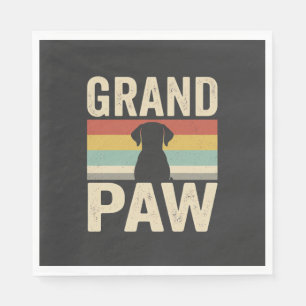 Grand Paw Vintage Dog Retro Napkin