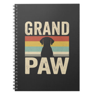 Grand Paw Vintage Dog Retro Notebook
