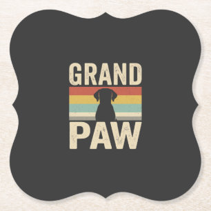 Grand Paw Vintage Dog Retro Paper Coaster