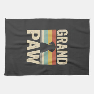 Grand Paw Vintage Dog Retro Tea Towel