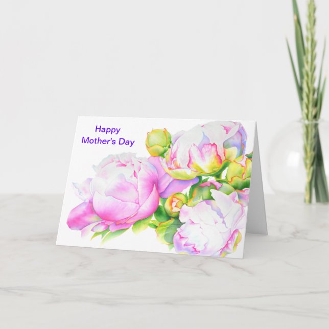 Grand Peony -happy mother's day Card (Front)