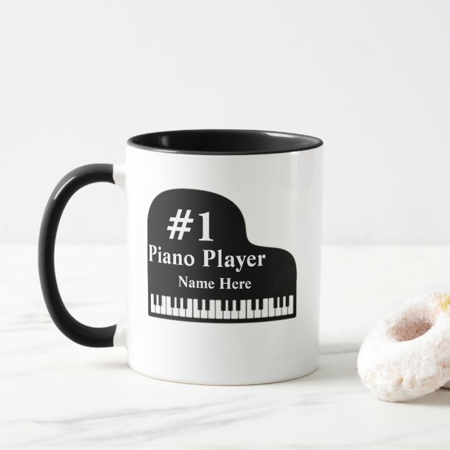 Grand Piano # 1  Piano Player with name Pianist Mug (With Donut)