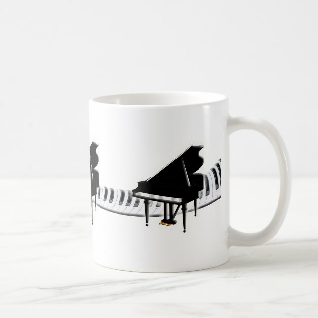 Grand piano and Keyboard Coffee Mug (Right)