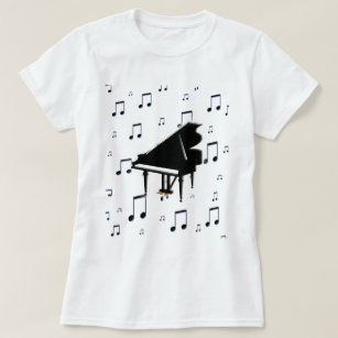 Grand Piano and Music Notes T-Shirt