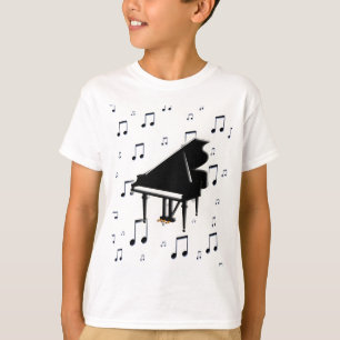 Grand Piano and Music Notes T-Shirt