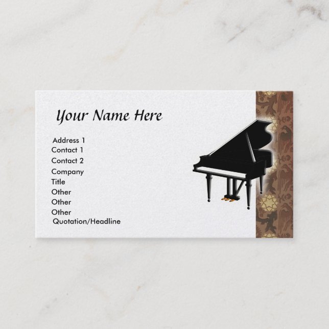 Grand Piano Business Card (Front)