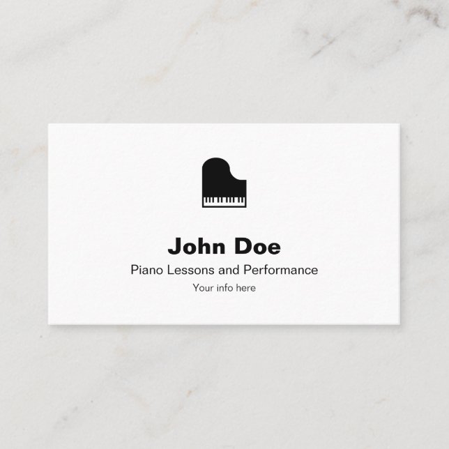 Grand Piano Business Cards (Front)