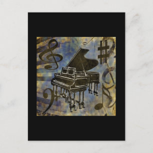 Grand Piano Collage Postcard