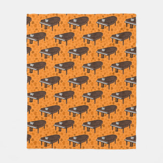 Grand Piano Fall Autumn Pianist Musician Fleece Blanket
