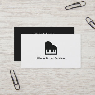 Grand Piano Icon Music Teacher Business Card