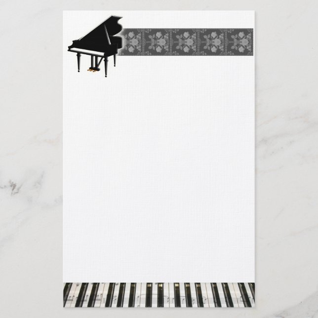 Grand Piano Keyboard Stationery (Front)