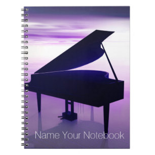 Grand Piano on Sunset Beach Music Notebook