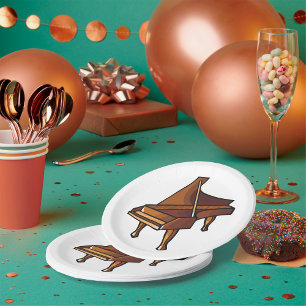 Grand Piano Paper Plate