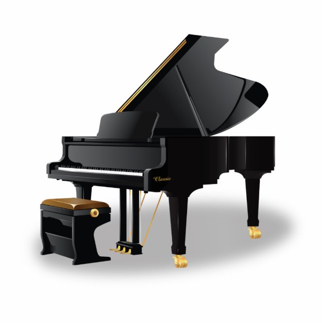 Grand Piano Standing Photo Sculpture (Front)