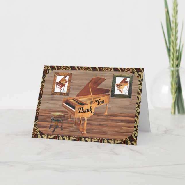 Grand Piano Thank You Card (Front)