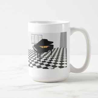 Grand Piano & Tile Floor: 3D Model: Coffee Mug