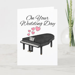 Grand Piano Wedding Card Pianist Musician