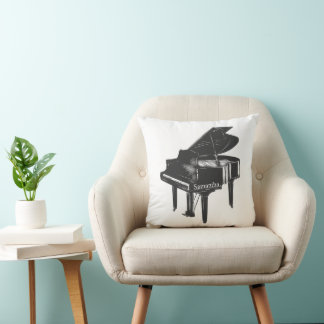 Grand Piano With name Pianist Piano Teacher    Cushion