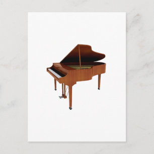 Grand Piano: Wood Finish: 3D Model: Postcard