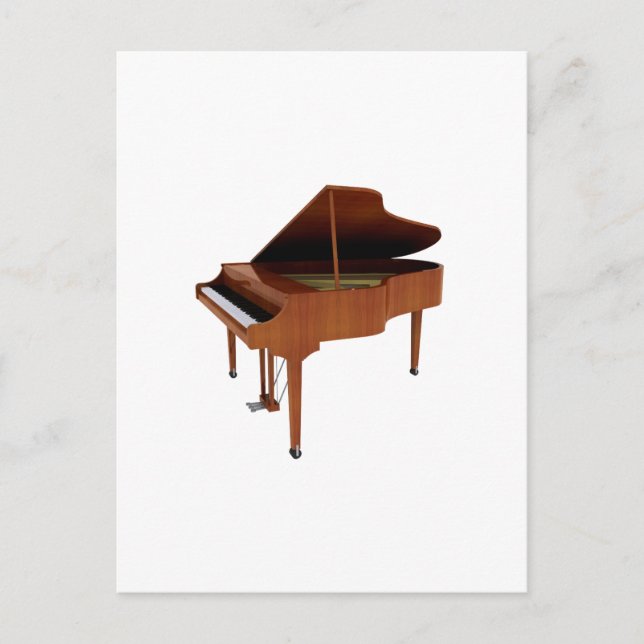 Grand Piano: Wood Finish: 3D Model: Postcard (Front)