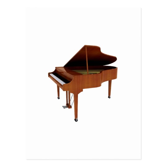 Grand Piano: Wood Finish: 3D Model: Postcard