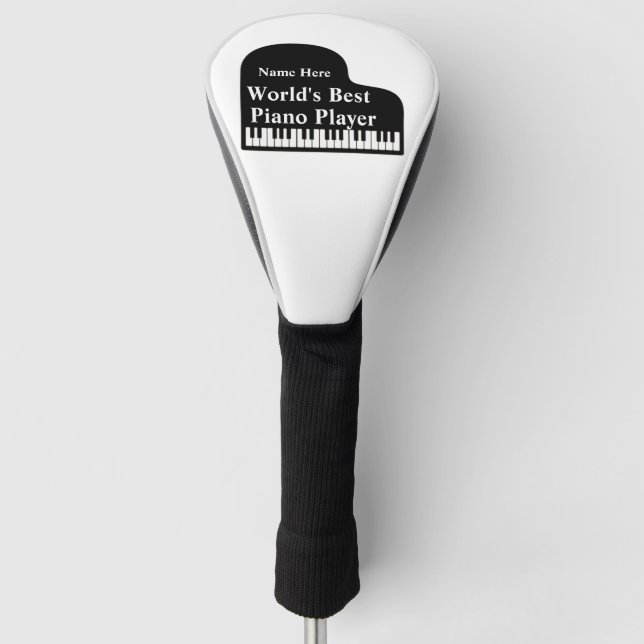 Grand Piano World's Best Piano Player  Golf Head Cover (Front)