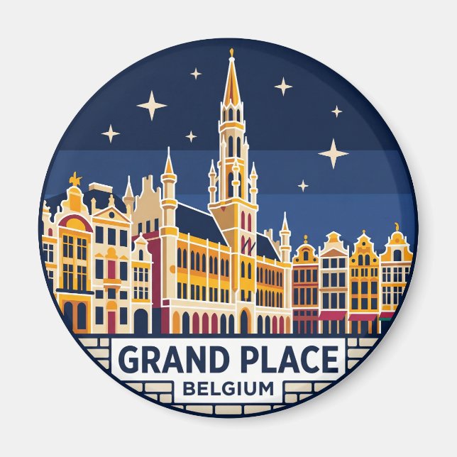Grand Place Belgium Magnet (Front)