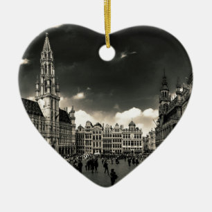 Grand-Place, Brussels, Belgium Ceramic Tree Decoration