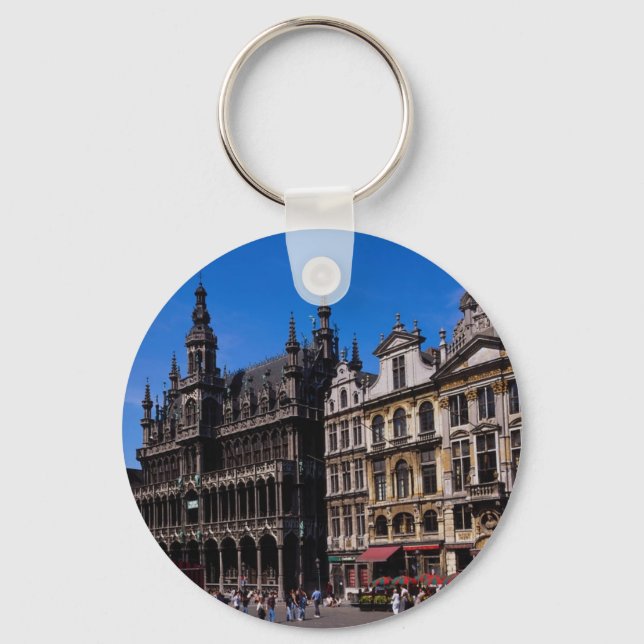 Grand Place, Brussels, Belgium Key Ring (Front)