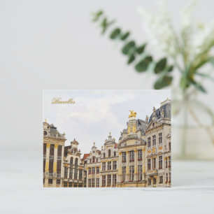 Grand Place in Brussels Holiday Postcard