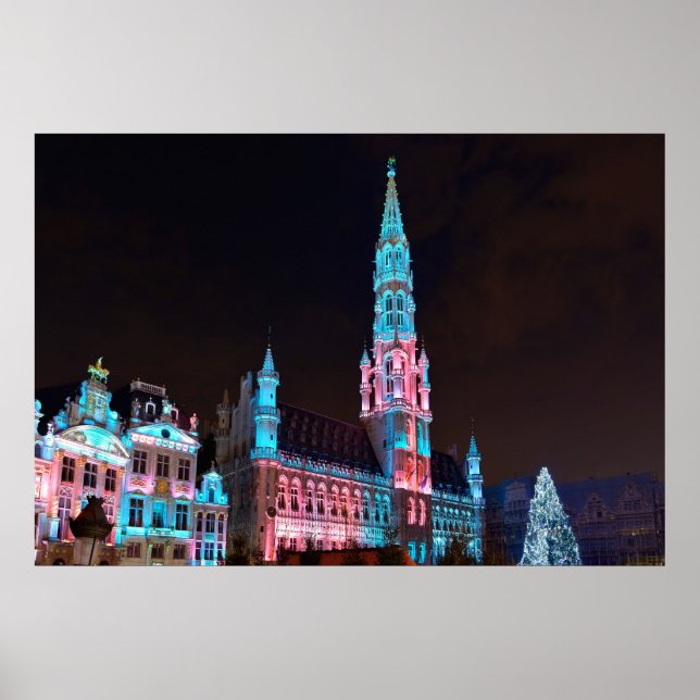 Grand Place in Brussels Poster (Front)