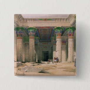 Grand Portico of the Temple of Philae, Nubia 15 Cm Square Badge