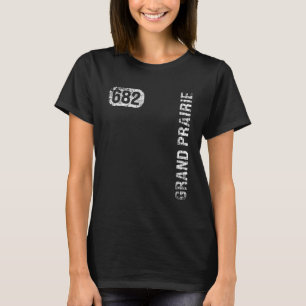 Grand Prairie Texas 682 Area Code Vintage Retro T-Shirt