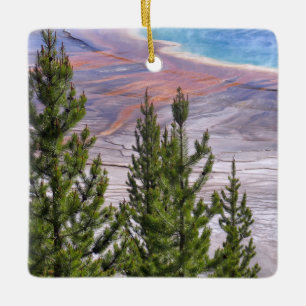 Grand Prismatic Overlook Ceramic Ornament